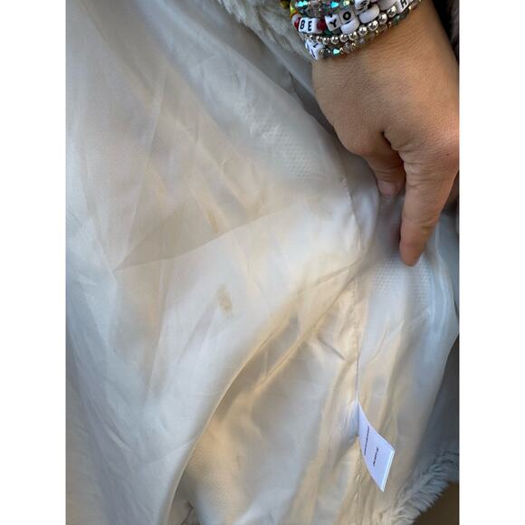 White Furry Democracy Jacket - Picture 9 of 11